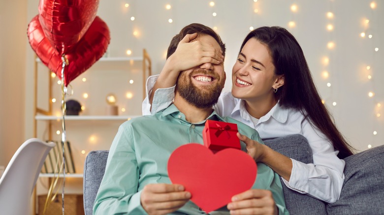 Couple celebrating Valentine's Day