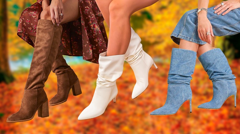 women wearing slouchy boots