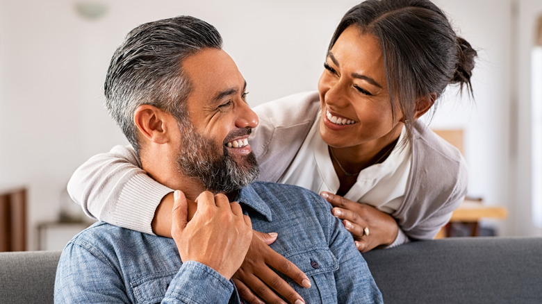 couple laughing