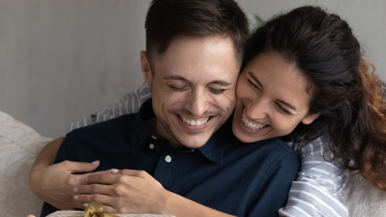 couple laughing