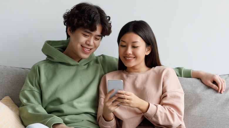 couple on sofa