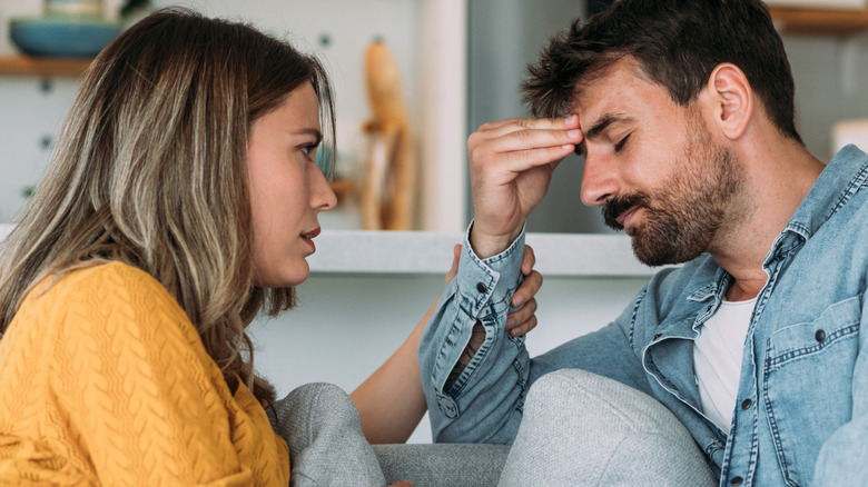 Couple having a serious conversation