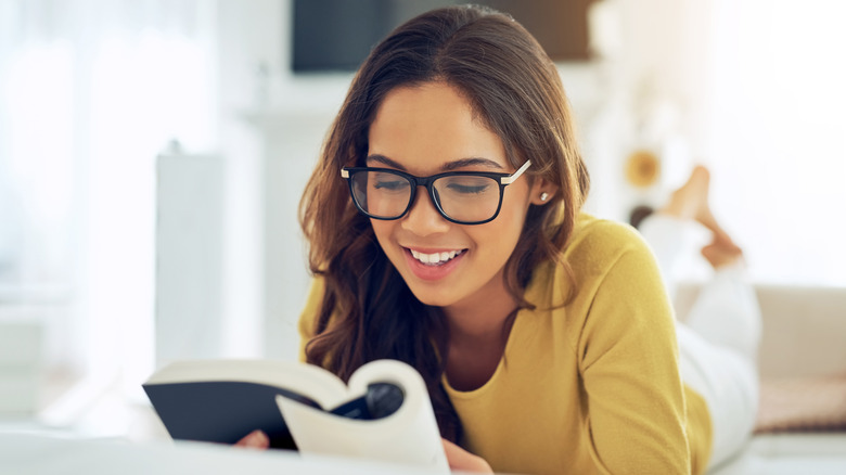 Woman reading a book