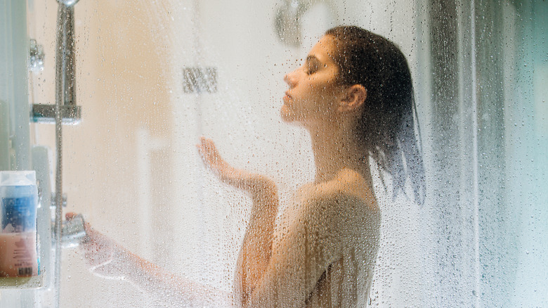 Woman in the shower