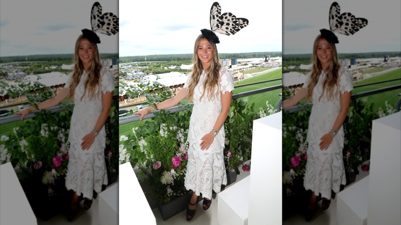 Jemima Howden in a white dress at Royal Ascot 2026.