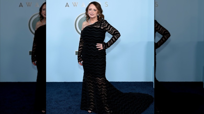 Rachel Dratch wearing a droopy dress at the 2026 Tony Awards