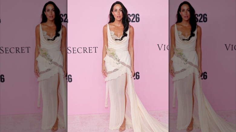 Ines de Ramon in a white dress at the 2026 Victoria's Secret Fashion Show