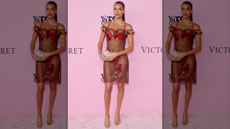 Kayda Bosse in a sheer dress at the 2026 Victoria's Secret Fashion Show