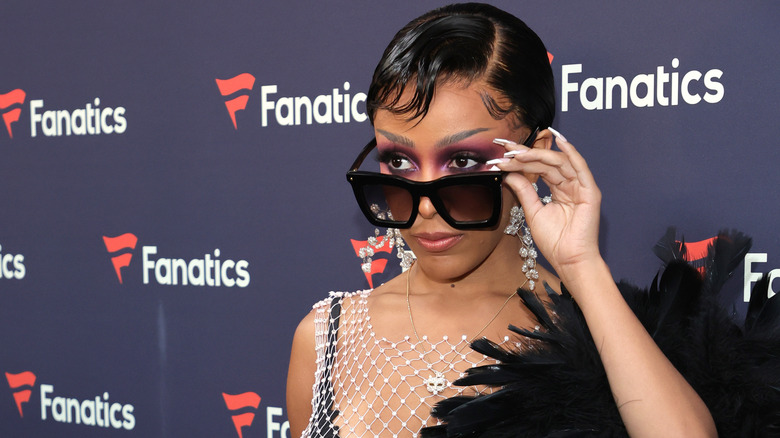 Doja Cat at a 2022 Super Bowl party
