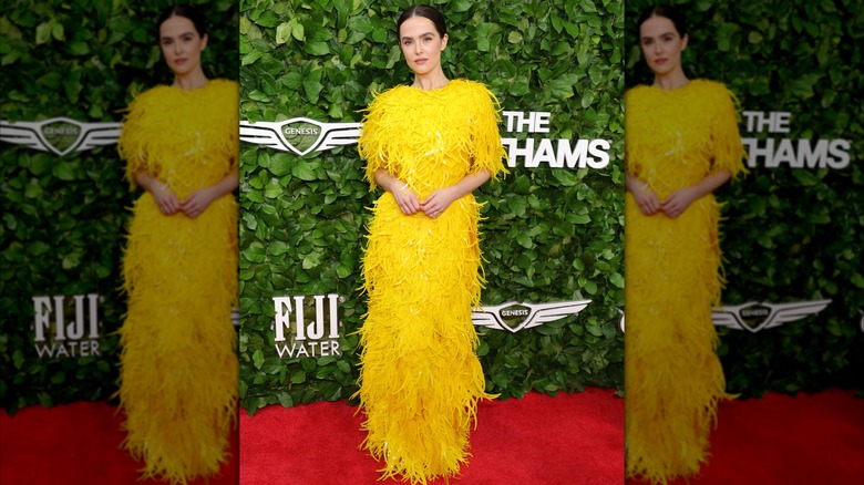 Zoey Deutch wearing a yellow dress at the 2025 Gotham Awards