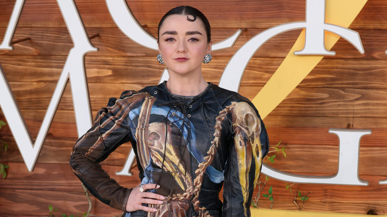 Maisie Williams posing at the Practical Magic 2 premiere