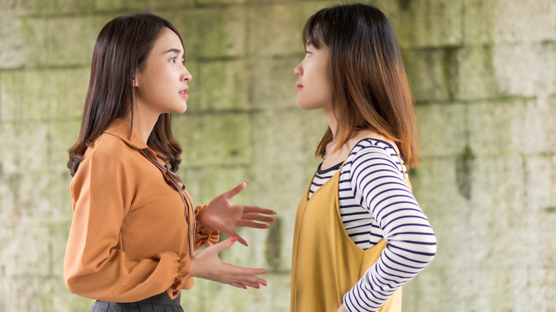 Two women arguing