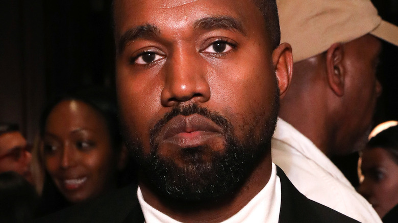 Kanye West in a tuxedo