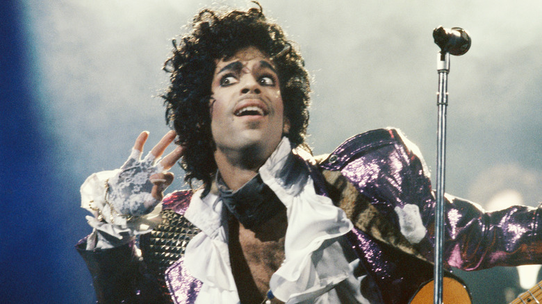Prince performs in concert