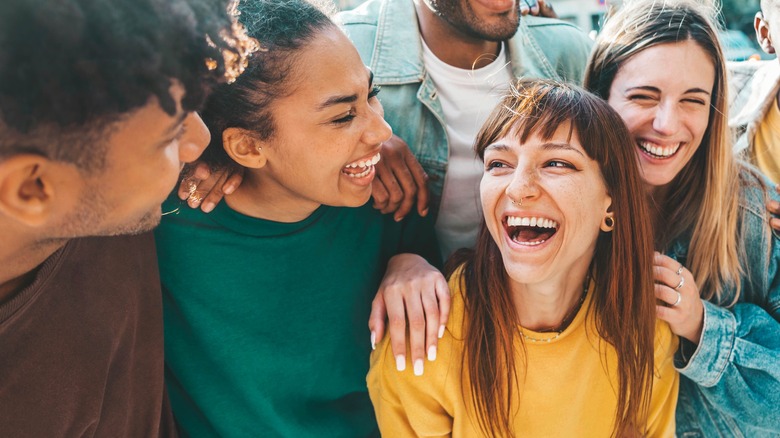 Group of friends laughing