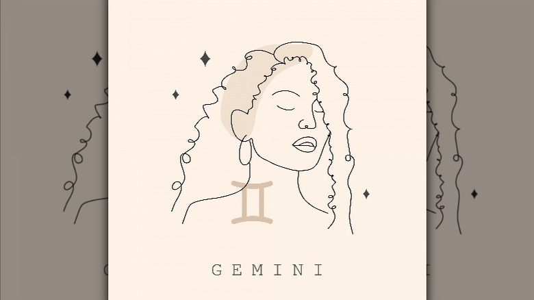 Gemini symbol and drawing