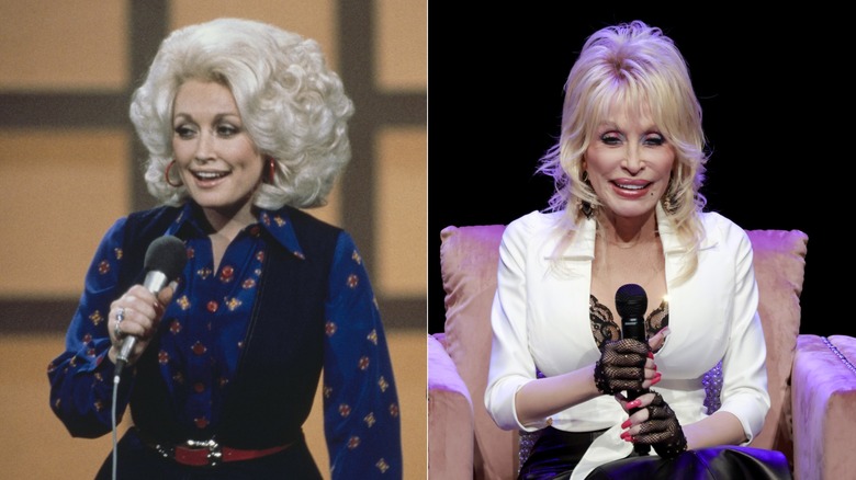 Side by side: Dolly Parton on stage in 1979 and in 2025