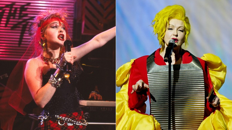Side by side: Cyndi Lauper on stage in 1984 and 2026