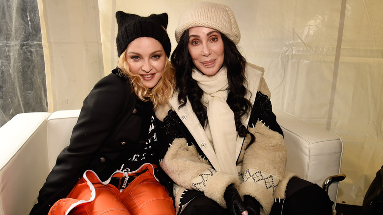 Cher and Madonna posing together in 2017