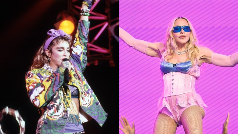 Side by side: Madonna on stage in 1985 and in 2026