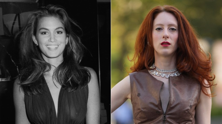 L: Cindy Crawford with a bouncy blowout in the '80s. R: A woman with a bouncy blowout in 2026