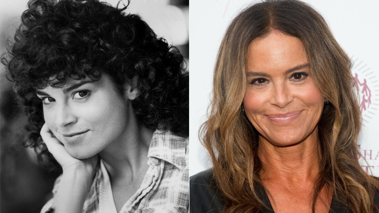 Betsy Russell in the 1980s and 2018.