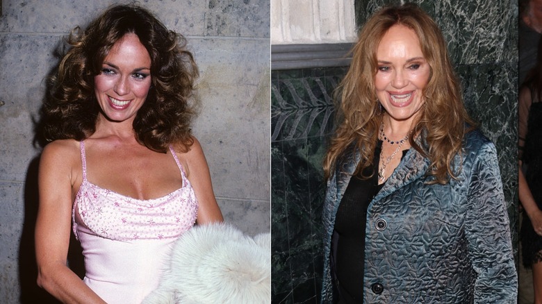 Catherine Bach in the 1980s and 2025.