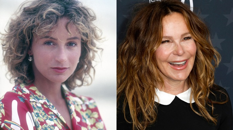 Jennifer Grey in 1980 and 2025.