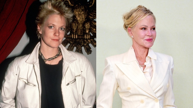 Melanie Griffith in 1984 and 2025.