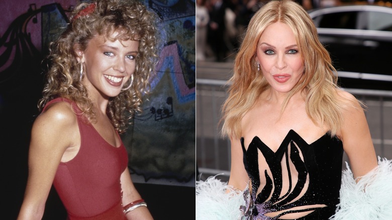 Kylie Minogue in 1987 and 2025