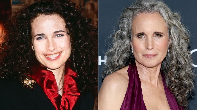 Andie MacDowell in 1993 and 2025