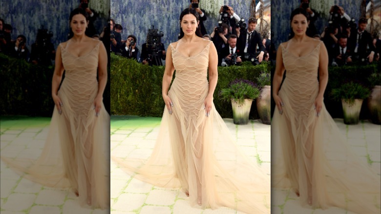 Ashley Graham poses at the Met Gala