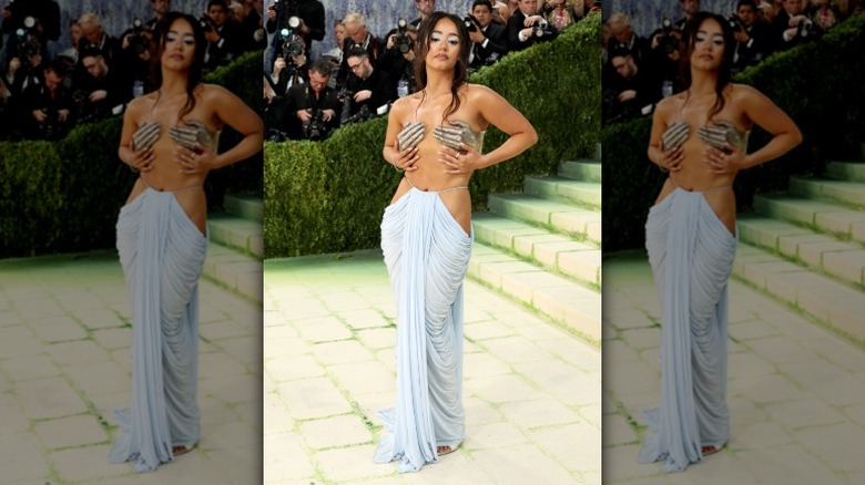 Lena Mahfouf poses at the Met Gala