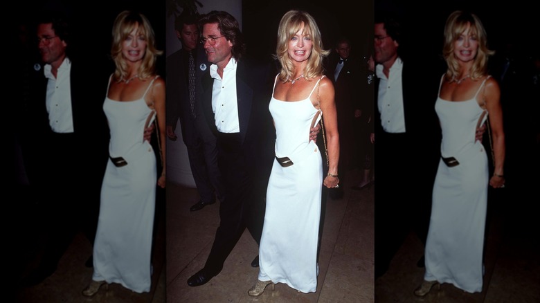 Goldie Hawn and Kurt Russell on the red carpet in 1996