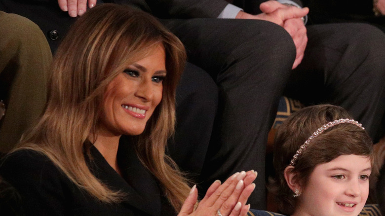 Melania Trump clapping at the 2019 State of the Union address