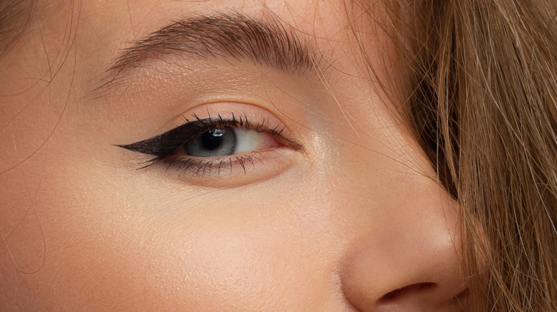 close up of eyeliner