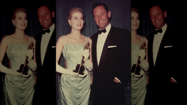 Grace Kelly and William Holden at the 1955 Oscars.