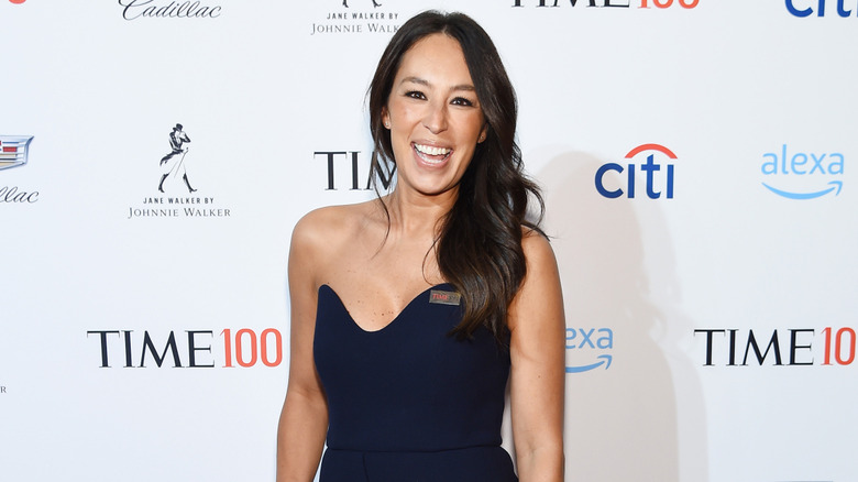 Joanna Gaines smiles while making a public appearance