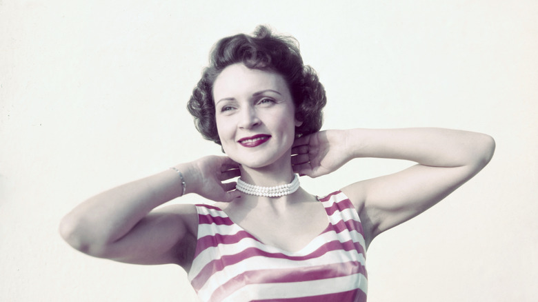 Betty White, television star is shown in this photograph