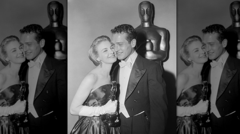 Joanne Woodward and Paul Newman at the 1958 Oscars
