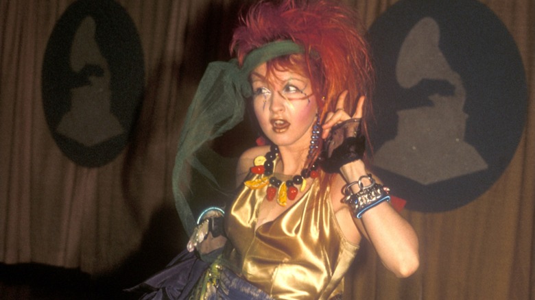 Cyndi Lauper at the 26th annual Grammy Awards in Los Angeles in February 1984