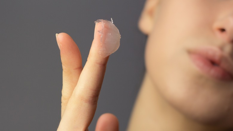Woman with Vaseline  