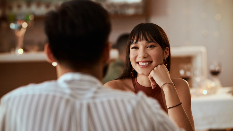 couple on date at restaurant