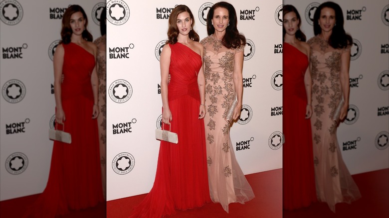 Andie MacDowell and daughter Rainey Qualley in 2013