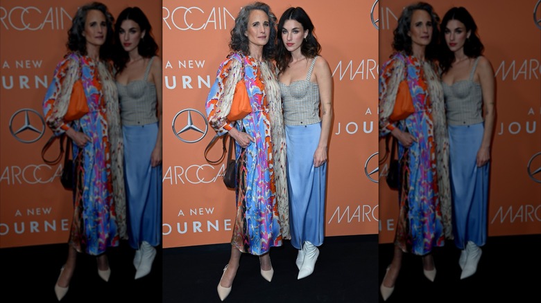 Andie MacDowell and daughter Rainey Qualley in 2023