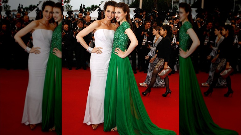 Andie MacDowell and daughter Margaret Qualley in 2012