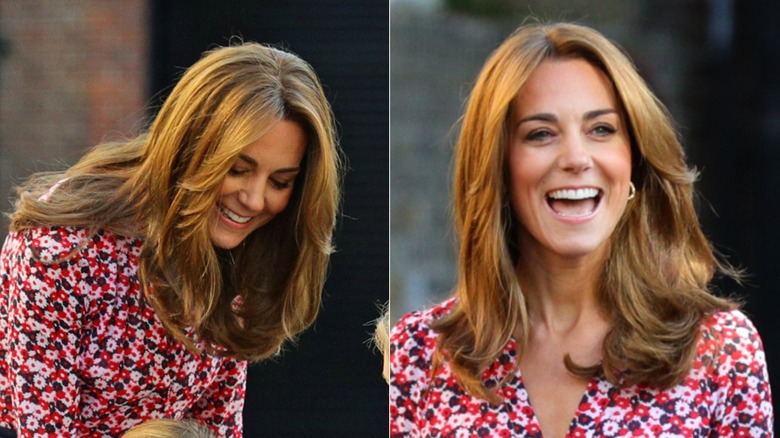 Kate Middleton with honey-blond highlights in September 2019