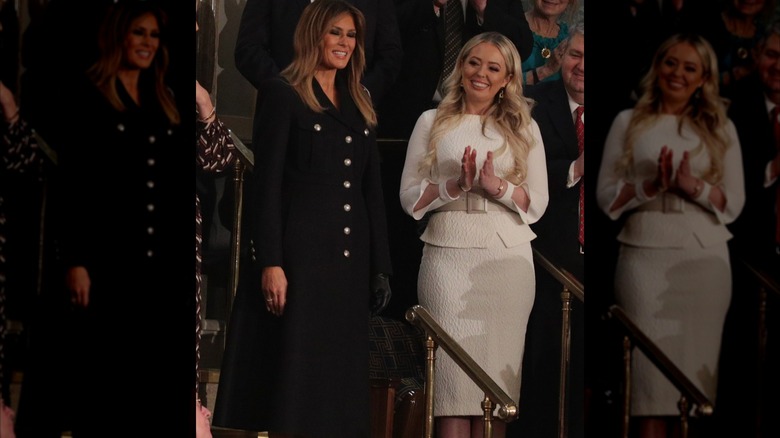 Melania Trump and Tiffany Trump smiling