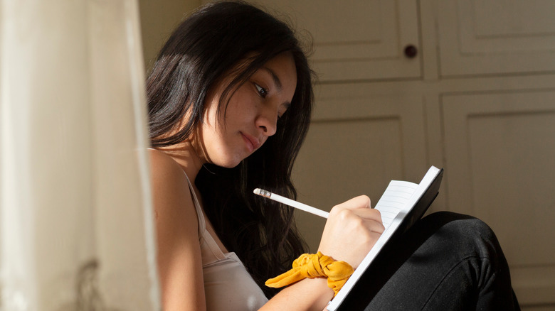 woman journaling