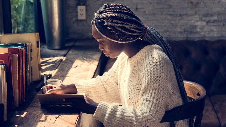 woman journaling